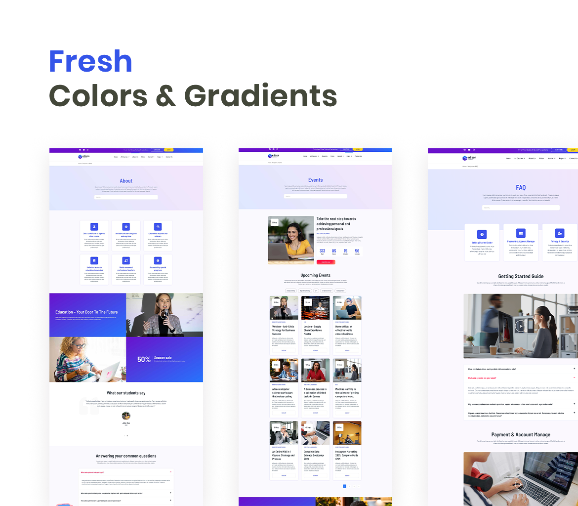 Edison – Online Education Elementor Template Kit - Image 3